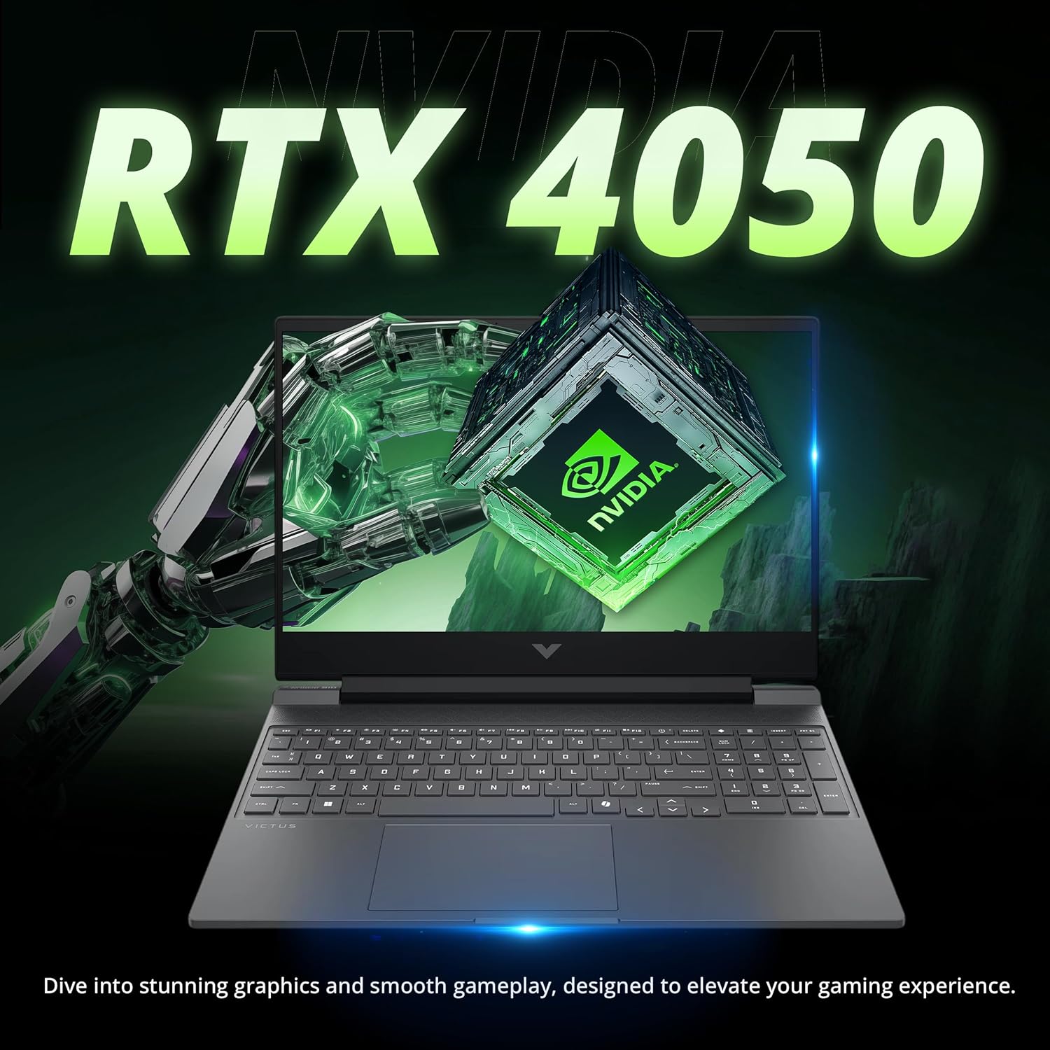 HP Victus 15.6" 144Hz FHD Gaming Laptop, Intel i5-13420H, NVIDIA GeForce RTX 4050 GDDR6, 16GB DDR4, 512GB SSD, Backlit Keyboard, WiFi 6, Windows 11 Pro, Silver, 1TB Docking Station Set