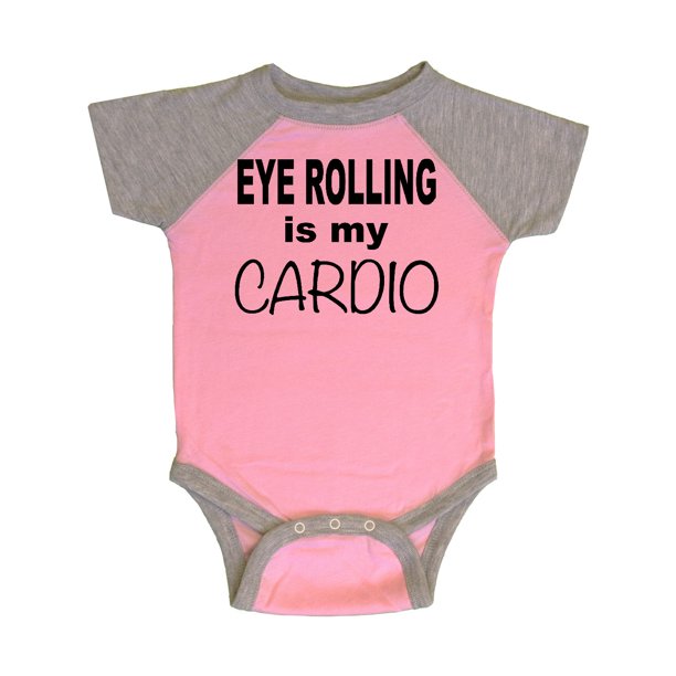 Eye Rolling is my Cardio in Black Infant Creeper - Walmart.com - Walmart.com
