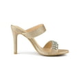 thumbnail image 4 of BLISSFUL STEP Women's Glitter Rhines Stiletto Heel Sandals Gold 6, 4 of 9