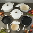thumbnail image 5 of BergHOFF Neo Cast Iron 5qt. Oval Dutch Oven 11.5" with Lid, White, 5 of 8