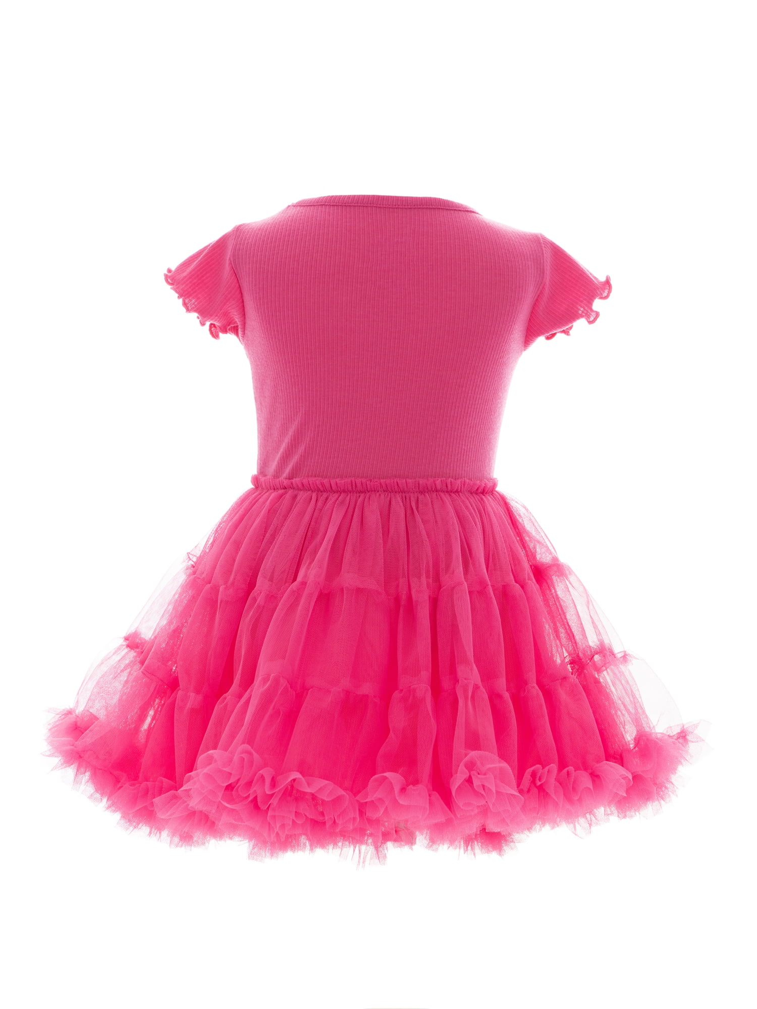 Barbie Toddler Girl Tiered Tutu Dress with Chenille Patch, Sizes 12M-5T