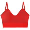 thumbnail image 1 of Timegard Bras for Women Ribbed Wirefree Spaghetti Strap Comfort Wirefree Full Support Everyday Bras, 1 of 2