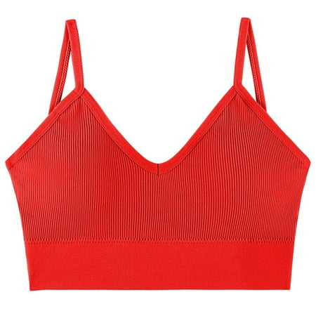 XFLWAM Bras for Women Ribbed Full Coverage Bra Wireless Everyday Bra Soft Liftup High Stretch Bras Thin Breathable Underwear