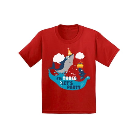 Awkward Styles 3rd Birthday Tshirt Cute Gifts for 3 Year Old Shark Birthday Shirt for Boys Shark Birthday Shirt for Girls 3rd Birthday Party Toddler Shirts I'm Three Tshirts