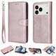 thumbnail image 1 of For iPhone 17 Pro Case 2 in 1 Detachable Magnetic Leather Wallet Mobile Cover with Strap -, 1 of 5