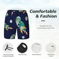 thumbnail image 5 of Haiem Astronaut Dinosaur and Space Mens Swim Trunks with Compression Liner 2 in 1 Swimming Shorts Stretch Swimwear Quick Dry,Board Shorts-Large, 5 of 9