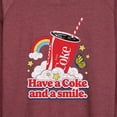 thumbnail image 3 of Coca-Cola - Have A Coke And A Smile  - Women's Lightweight French Terry Long Sleeve Shirt, 3 of 5