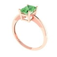 thumbnail image 2 of Solitaire Engagement Ring for Women - 1ct Simulated Green Diamond in 14K Rose Gold Promise Ring, 2 of 6