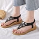 thumbnail image 4 of Zapatos de mujer Sandalias de plataforma resistentes al desgaste cómodas informales de tacón bajo con flores de cristal bohemio Wmkox8yii nm3060, 4 of 4