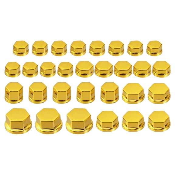 1 Set Gold Tone Screw Cap Motorcycle Motorbike Screw Nut Bolt Cap Cover Decoration for Kawasaki for Honda