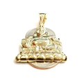 thumbnail image 4 of New 10k yellow gold buddha Buda Buddah pendant charm fine religious jewelry 8.9g, 4 of 12