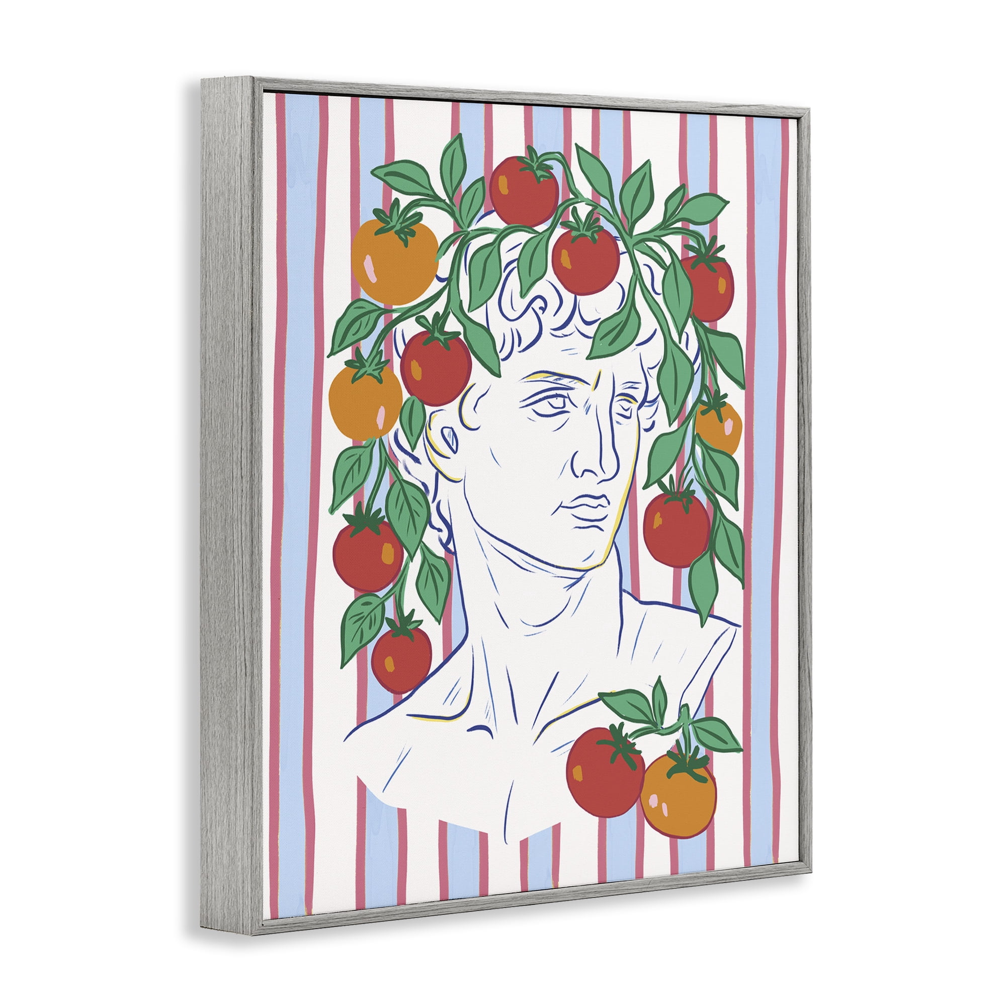 Stupell Industries La Rossa Sculpture Face Gray Framed Giclee Art, design by Radhika Modi