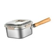 thumbnail image 1 of Mini freidora, cesta para freír, sartén profunda con mango de madera, pinzas para alimentos al aire libre, olla vaporera, herramienta de cocina para c, 1 of 9