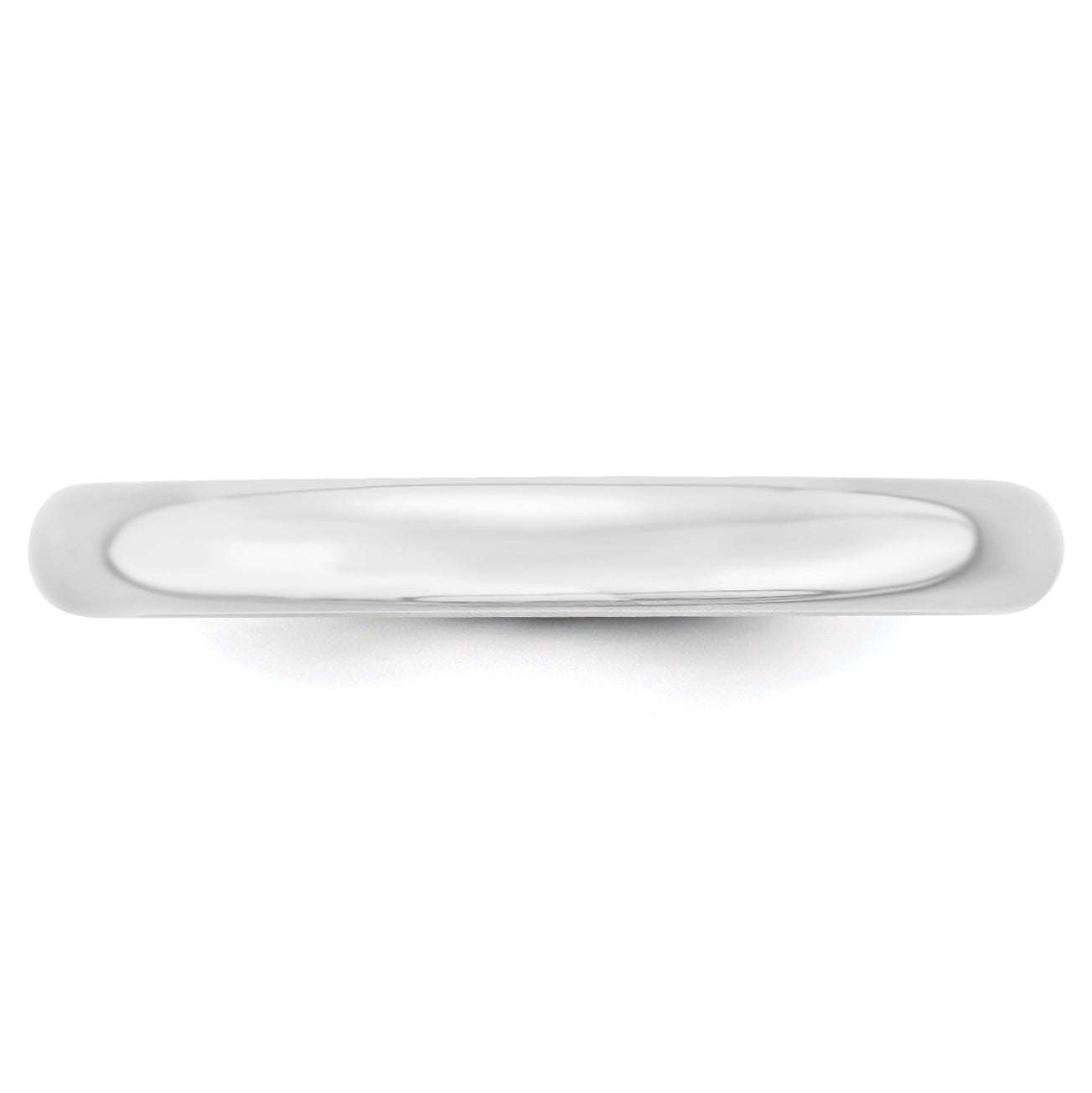 14k White Gold 3mm Lightweight Comfort Fit Wedding Band Size 4.5 WCFL030