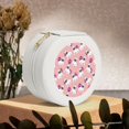 thumbnail image 6 of Fuzoiu Bulldog Print Portable Jewelry Box,Round Mini Leather Travel Jewelry Case,Small Travel Jewelry Organizer,Jewelry Holder for Ring Necklace Earring for Women Girls-White, 6 of 7