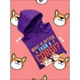 thumbnail image 3 of Better Than A Corgi? Two Corgis! Hoodie Women -Image by Shutterstock, Female 4X-Large, 3 of 4