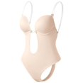 thumbnail image 4 of Shapewear for Women Plus Size Backless Built in Bra Body Shaper Seamless with Open Crotch, 4 of 5