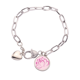 thumbnail image 1 of Pulsera de cadena de corazón Lotus Flower Pattern joyería encanto, 1 of 3