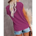 thumbnail image 2 of Blusas casuales de verano para mujer, camisetas de manga corta de gran tamaño, blusas holgadas, 2 of 5