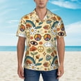 thumbnail image 2 of Pofeuu Mushrooms And Rainbows Peace Print Hawaiian Shirt for Men Sleeves Casual Button Down Summer Beach Dress Shirts T-Shirts,XX-Large, 2 of 7