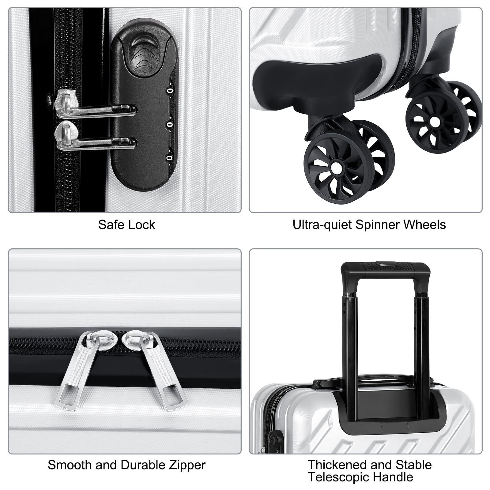 20 Inch Travel Suitcase Hardside Lightweight Luggage Bag Spinner Wheels Trolley Suitcases Suit Case