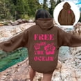 thumbnail image 2 of QASIEATN Fall Coats for Graceful Women Fashion, Graphic Hoodie Cute Preppy Sweatshirt Long Sleeve Everything Comes In Trendy Hoodie Drawstring Pullover Tops with Pockets, Womens Winter Tops, 2 of 7