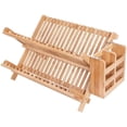 thumbnail image 1 of Amazon Kitchen Dish Rack Bamboo Plate Drying Rack, 1 of 7