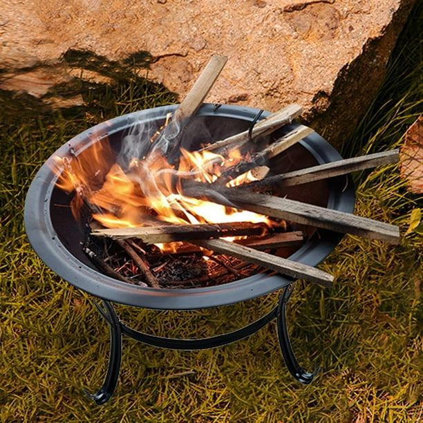 Wood Burning Fire Portable Log Grate Durable BBQ Fire for Garden Picnic
