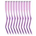 thumbnail image 3 of Highlights Hairpiece, Long 10pcs Colored Hairpiece Straight Fashionable  For Girls For Cosplay Events Gradient Purple, 3 of 8