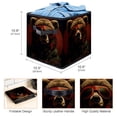 thumbnail image 3 of Xiong Fugu Foldable Storage Bins with Handle, 10.8"x10.5"x10.6", Large Capacity Cube Organizer Storage Baskets Bin, 3 of 6