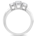thumbnail image 2 of Pompeii 1.00CT 3-Stone Round or Princess Cut Diamond Ring 14K White or Yellow Gold, 2 of 3
