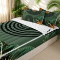 thumbnail image 3 of Erosebridal Green Boho Leaf Zipper Full Size Comforter Sets with Fitted Sheet and 2 Pillowcases for Women Men, Minimalism Arch Line Abstract Zipper Bedding Set, Reversible, 4-Piece, 3 of 7