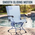thumbnail image 3 of Timber Ridge MELO™ Glider Camping Chair, Folding Outdoor Glider with Cup Holder, Coastal Mist, 3 of 8