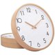 thumbnail image 1 of Silent sweep solid wood literary clock, simple design, Nordic wooden clock, wooden wall clock, 1 of 5