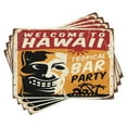 thumbnail image 1 of Ambesonne Tiki Bar Place Mats Set of 4, Tropic Bar Party, Standard Size, Multicolor, 1 of 6