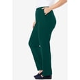 thumbnail image 3 of Woman Within Plus Size Petite 7-Day Straight-Leg Elastic-Waist Stretchy Knit Pant, 3 of 6