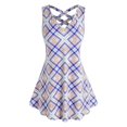 thumbnail image 1 of Talid T-TIENE TIP TIP CRISS CROSS TANK TOP Rosegal  Camisetas sin mangas de talla grande, 1 of 5