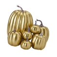 thumbnail image 4 of Lipstore 7Pcs Assorted Artificial Pumpkins Embellishment Photo Props Halloween Decoration Gold, 4 of 8