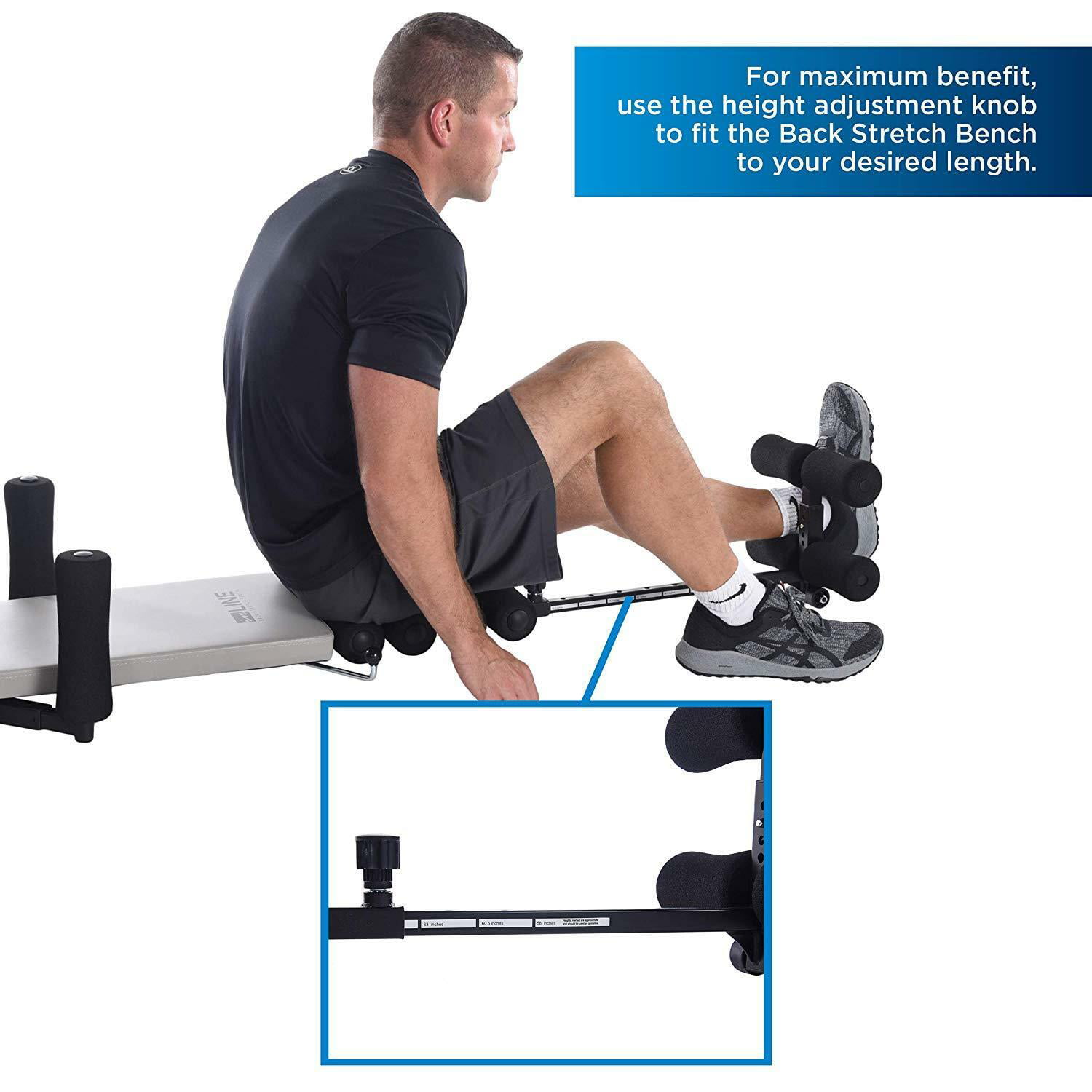 Inline Stretch Bench with Cervical Traction Bed Go Stretcher Bench Adjustable Fitness Workout for Full Body Inversion Table Home Gym Equipment Yinguo Strength Trainning Back/Neck Stretch Bench 