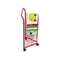 thumbnail image 6 of Red Metal Artwork Storage Display Rack Paint Drying Rack with Wheels for Classroom, 6 of 23