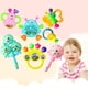thumbnail image 1 of Juego de 7 sonajeros de plástico de colores aleatorios para bebés recién nacidos, sonajeros para bebés, mordedores para niños, cascabeles de mano, 1 of 7