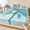 Teal, Aqua, White, variant on Full Size Fitted Sheet Set - Teal Palm Tree 3 Piece Bedding Sets 16" Deep Pocket Fitted Sheet with 2 Pillowcases, Tropical Summer Coastal Vintage Turquoise Brushed Microfiber Hotel Luxury Bed Sheets