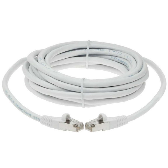 SF Cable Cat6 Shielded Ethernet Cable, 50 feet - White