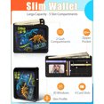 thumbnail image 4 of Gemfits Cute Wallet for Women Girls Leather Bifold Wallet Boys Credit Card Holder RFID Blocking Id Cash Small Funny Desgin,Blue Dino, 4 of 6