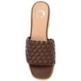 thumbnail image 5 of Journee Womens Fylicia Woven Detail Slip On Stacked Heel Dress Sandals, 5 of 10