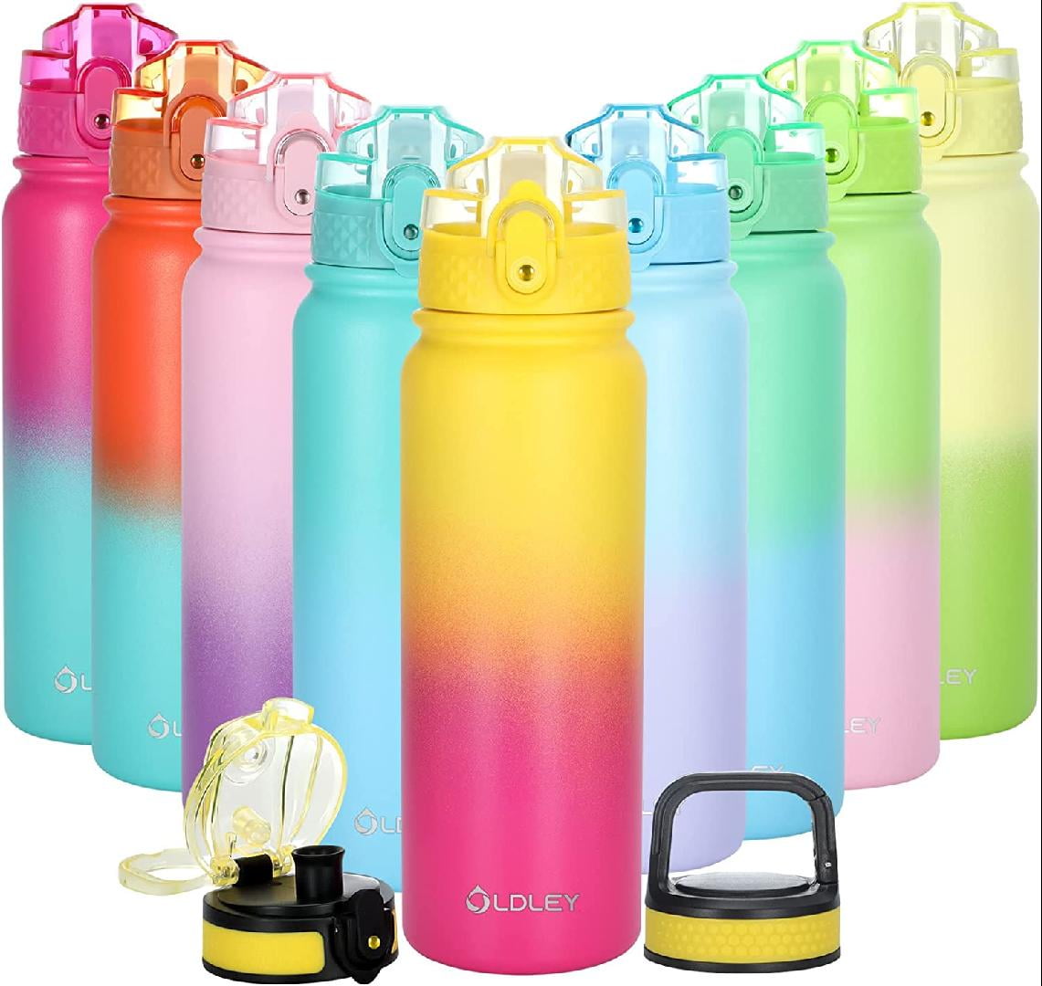Water Bottles 20 oz Insulated Stainless Steel Water Bottle with Straw