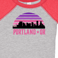 thumbnail image 4 of Inktastic Portland Oregon Retro Sunset Skyline Girls Baby Bodysuit, 4 of 5