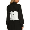 thumbnail image 3 of INSPIRE CHIC Women's Lace Up Back Steel Boned Waist Underbust Tight Shaper Corset White XS, 3 of 4