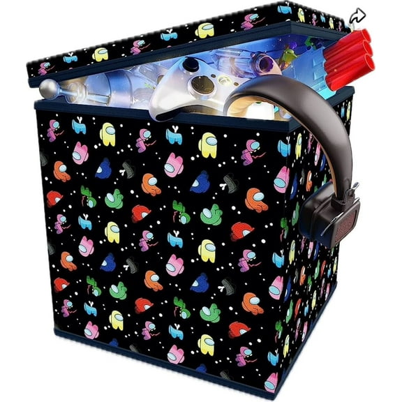 Large Storage Box Organizer, Collapsible Kids Toy Boxes Chest Container Among Us