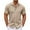 Khaki, variant on FBMDBB Men's Casual Fashion Solid Color Trendy Striped Loose Button Short Sleeved Shirt Men Business Casual Shirt T Top